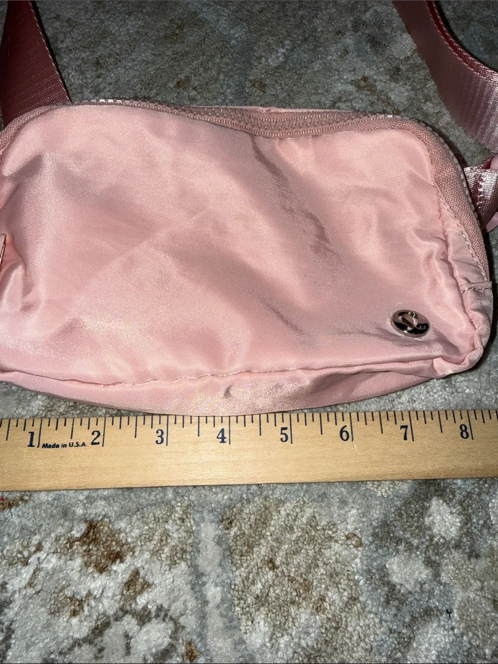 lululemon pink compact sling pouch